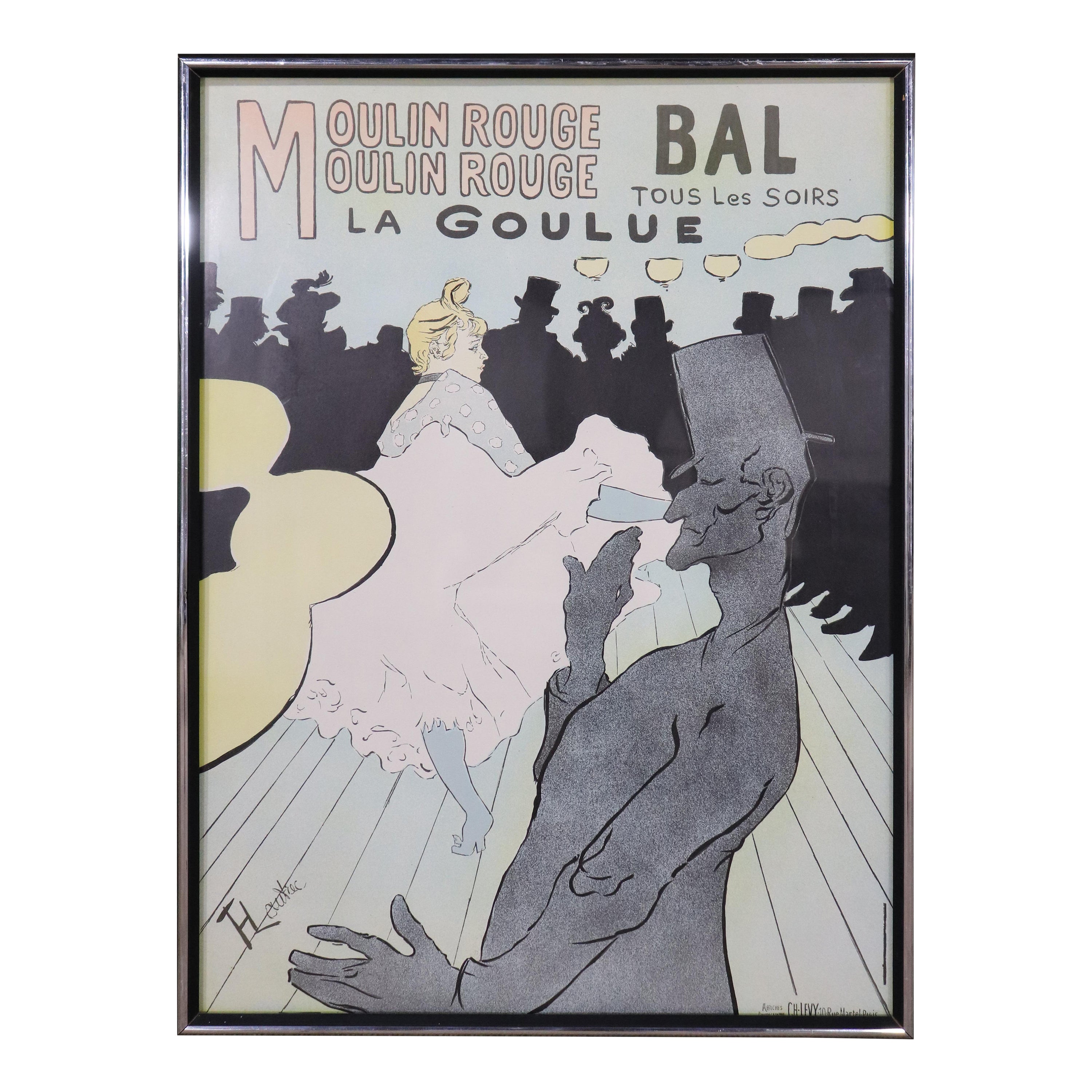 L'affiche du Moulin Rouge d'Henri de Toulouse-Lautrec en vente