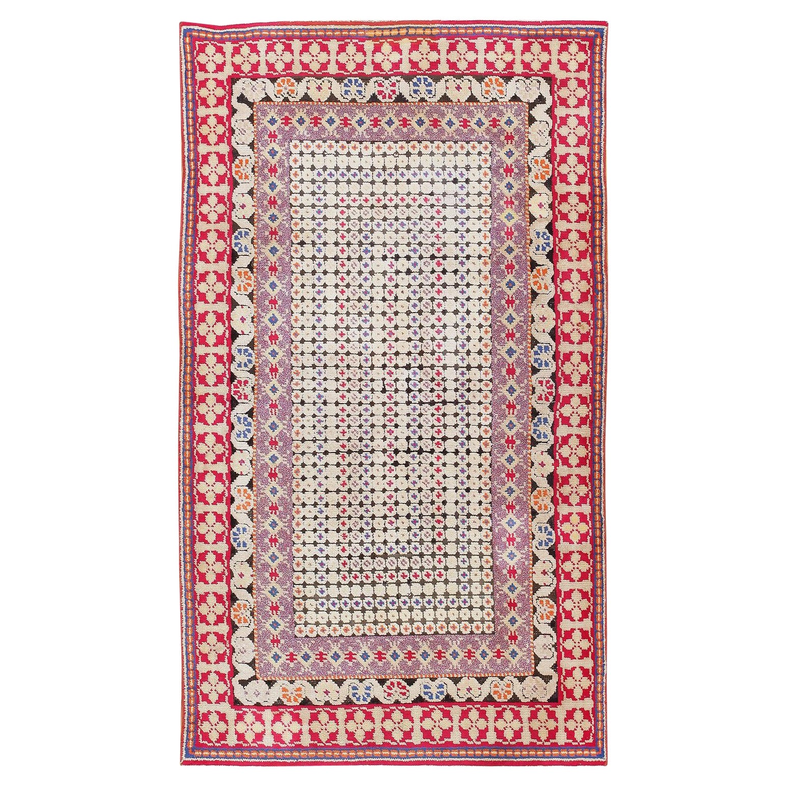 Antique Ukrainian Rug. Size: 4 ft x 6 ft 9 in For Sale
