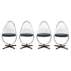 Retro Chrome Egg Chairs Attributed to Dahlens Dalum