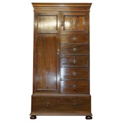 FULLY RESTORED Vintage LIBERTY & CO VICTORIAN WARDROBE COMPENDIUM WITH DRAWERS