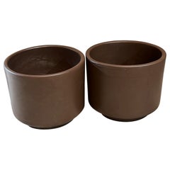 Retro 1960s Gainey Ceramics Architectural Modern Pottery Planter Set La Verne, Calif