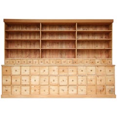 Used Early 20th Century Pine Apothecary Cabinet