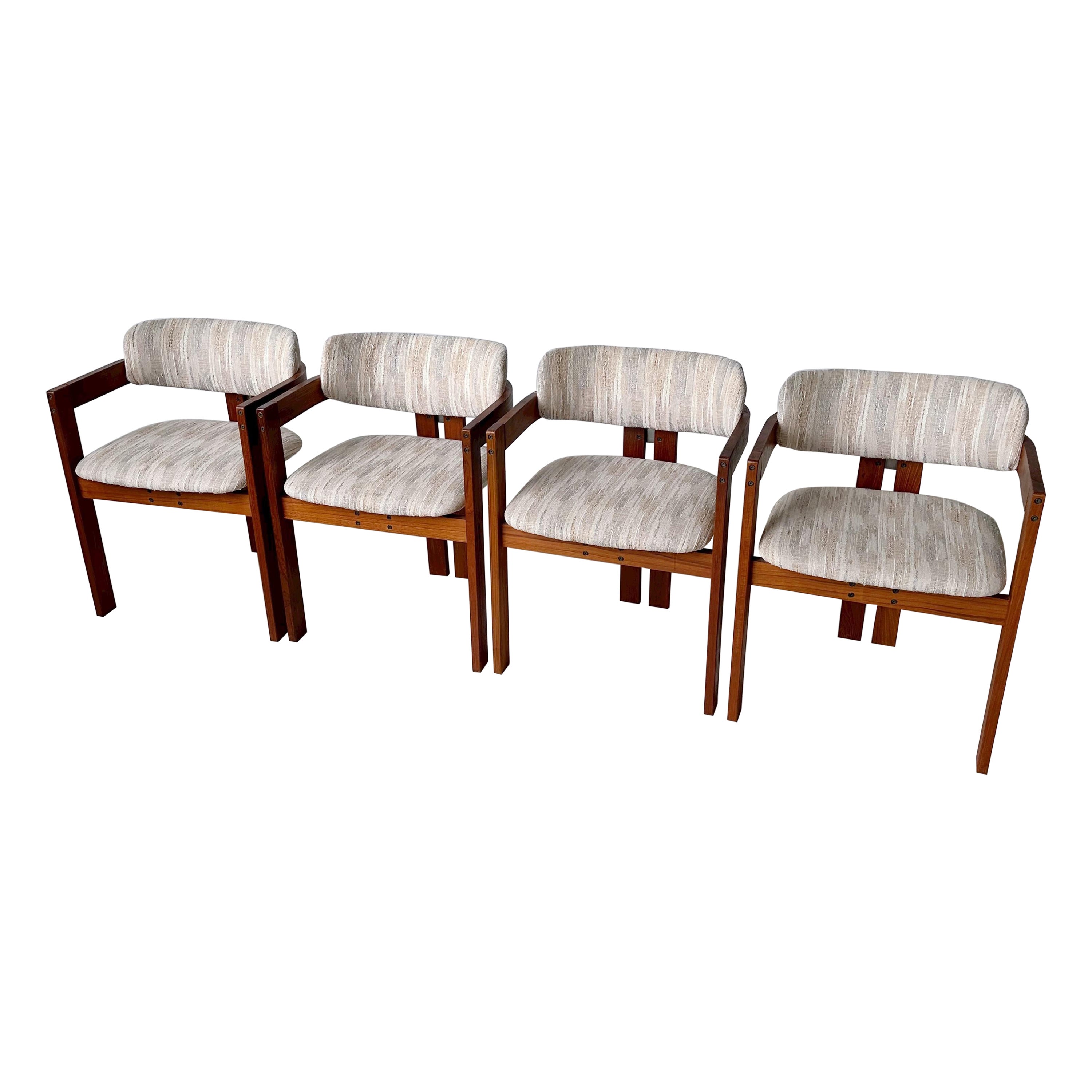 Teak Dining Chairs in the style of Augusto Savini Pamplona, 60's 