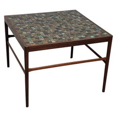 Rosewood and Tile Table by Helge Vestergaard-Jensen for Soren Horn