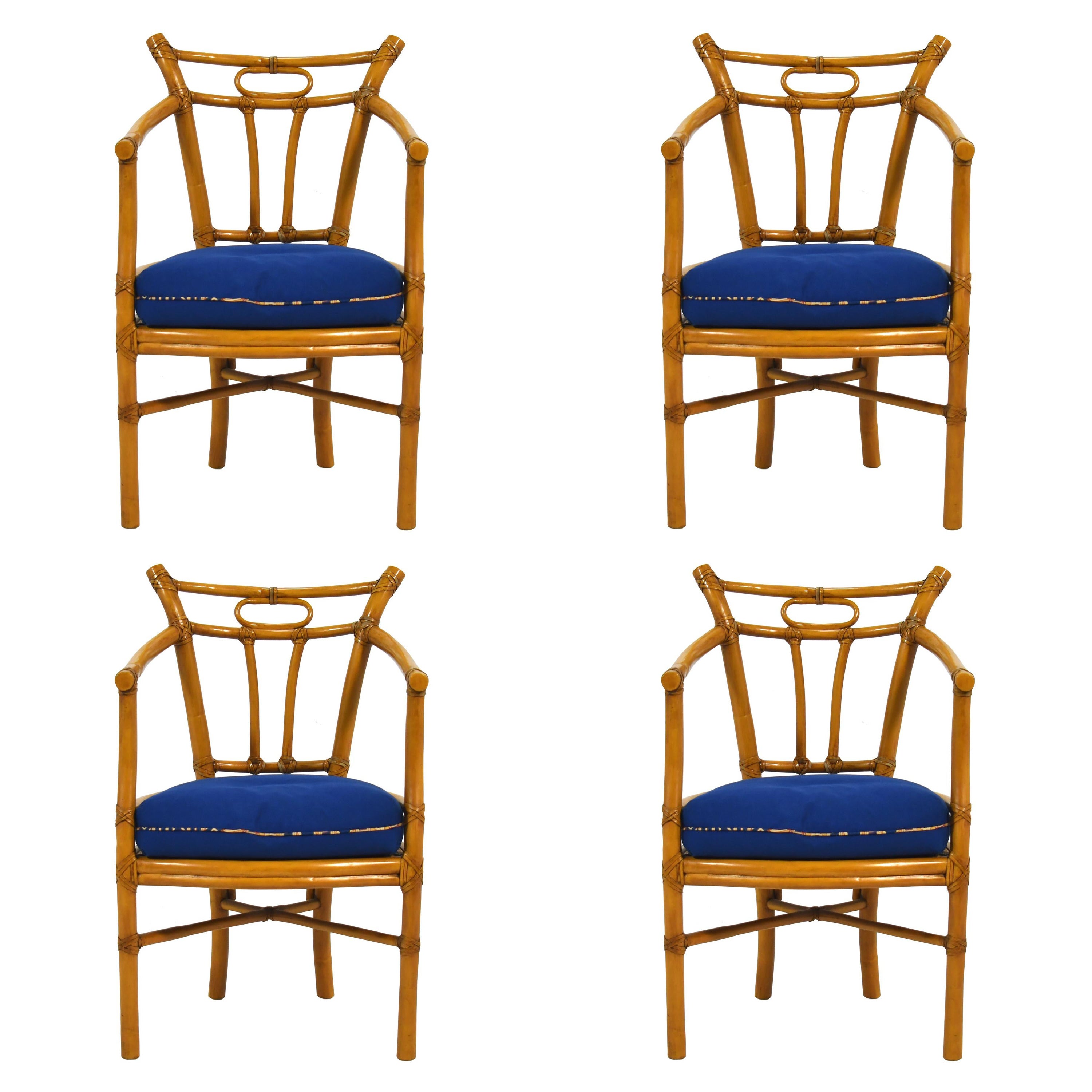 McGuire Set of Four Armchairs