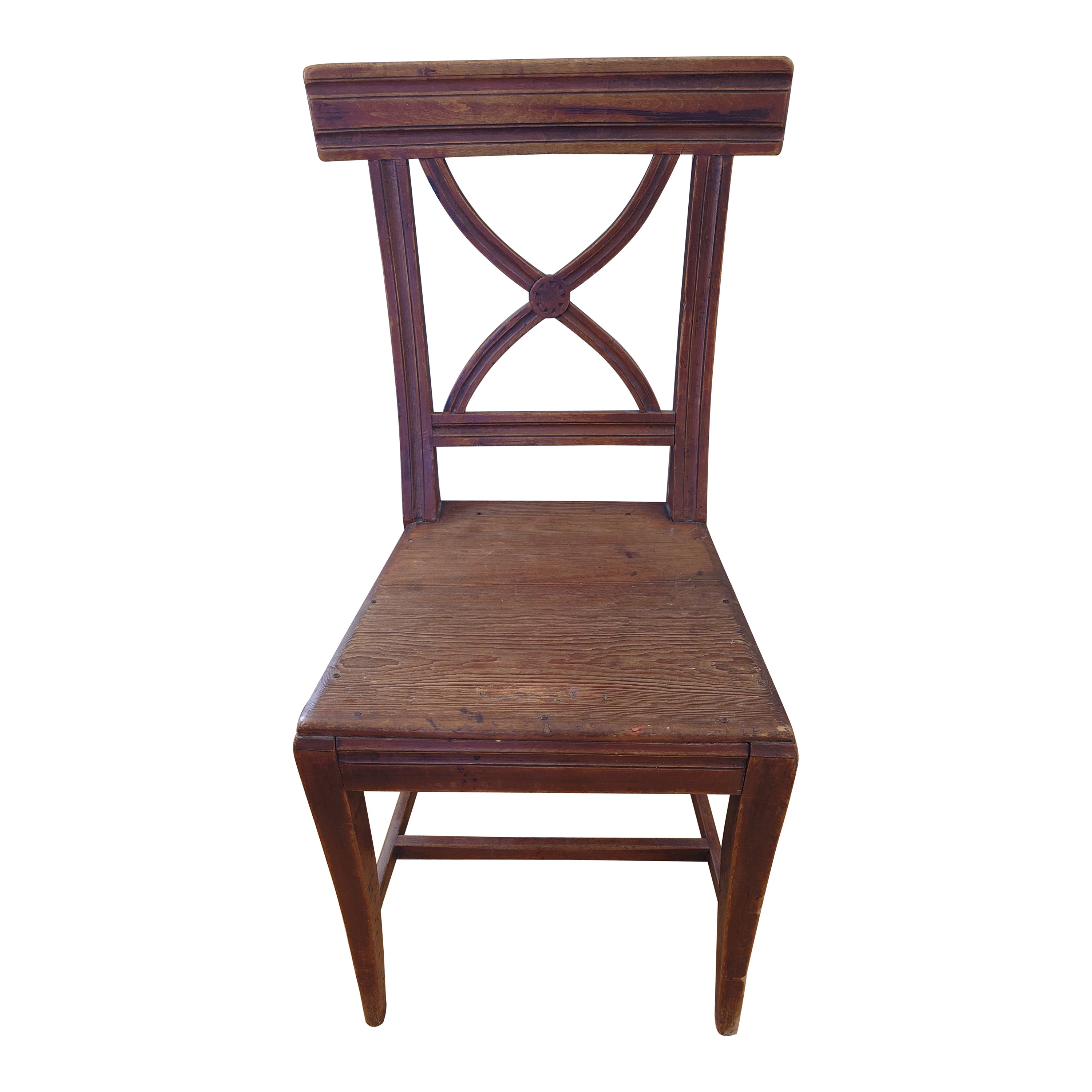 19. Jahrhundert Schwedisch antik echt  Gustavianischer Bellman-Stuhl, Originalfarbe
