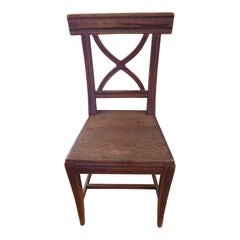 Ancienne suédoise authentique du 19ème siècle  Chaise Bellman gustavienne peinte d'origine