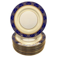 12 Lenox Porcelain Dessert or Salad Plates, circa 1920