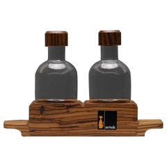 Vintage Mid Century olive oil and vinegar set designed and produced by Artek in the 1960