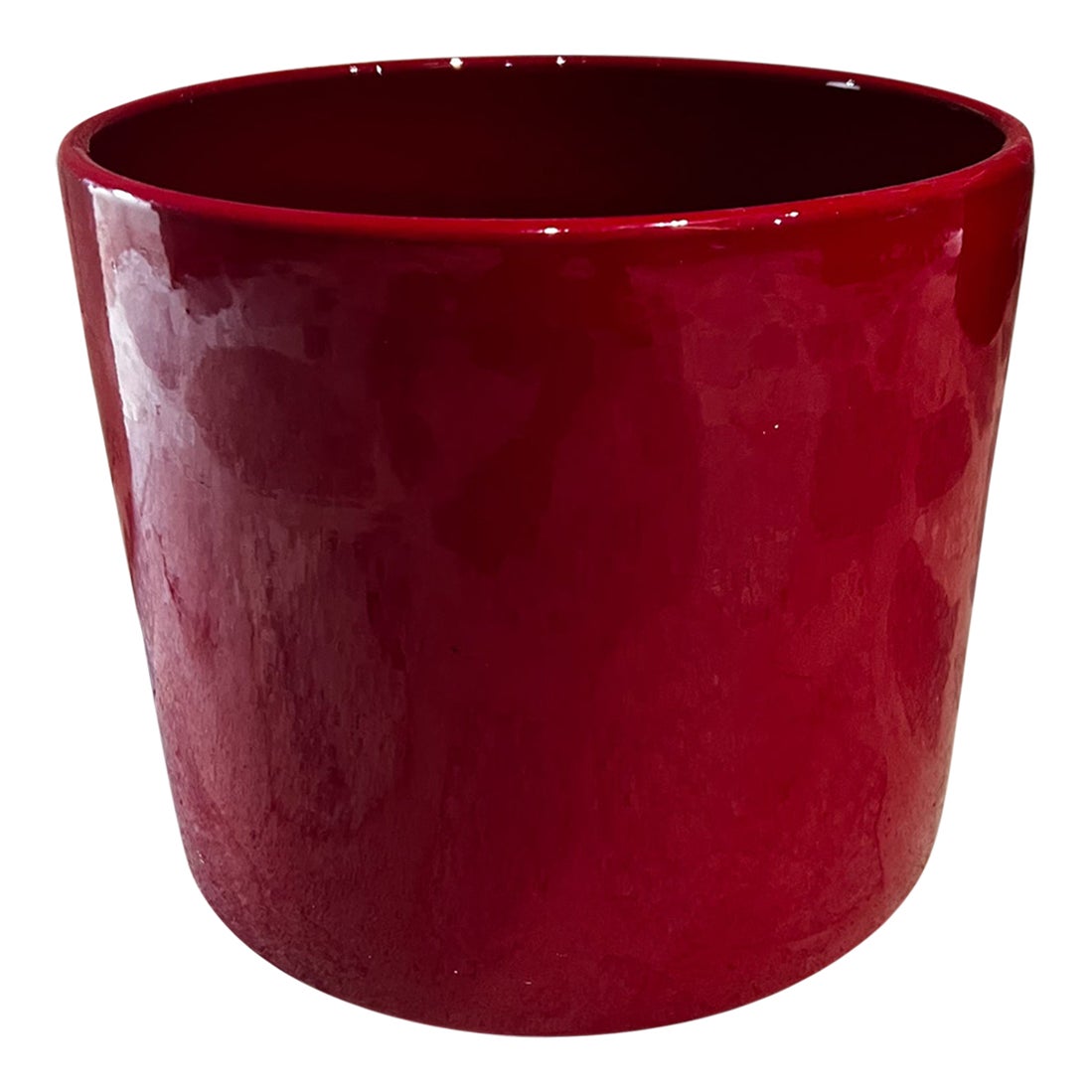 1960s Fabulous Red Gainey Planter Architectural Pottery California For Sale