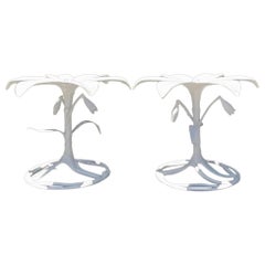 Vintage Boho Lily Dining Table Pedestals After Arthur Court, 2 Pieces