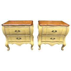 Pretty Pair French Provincial Night Stands Dorothy Draper Style