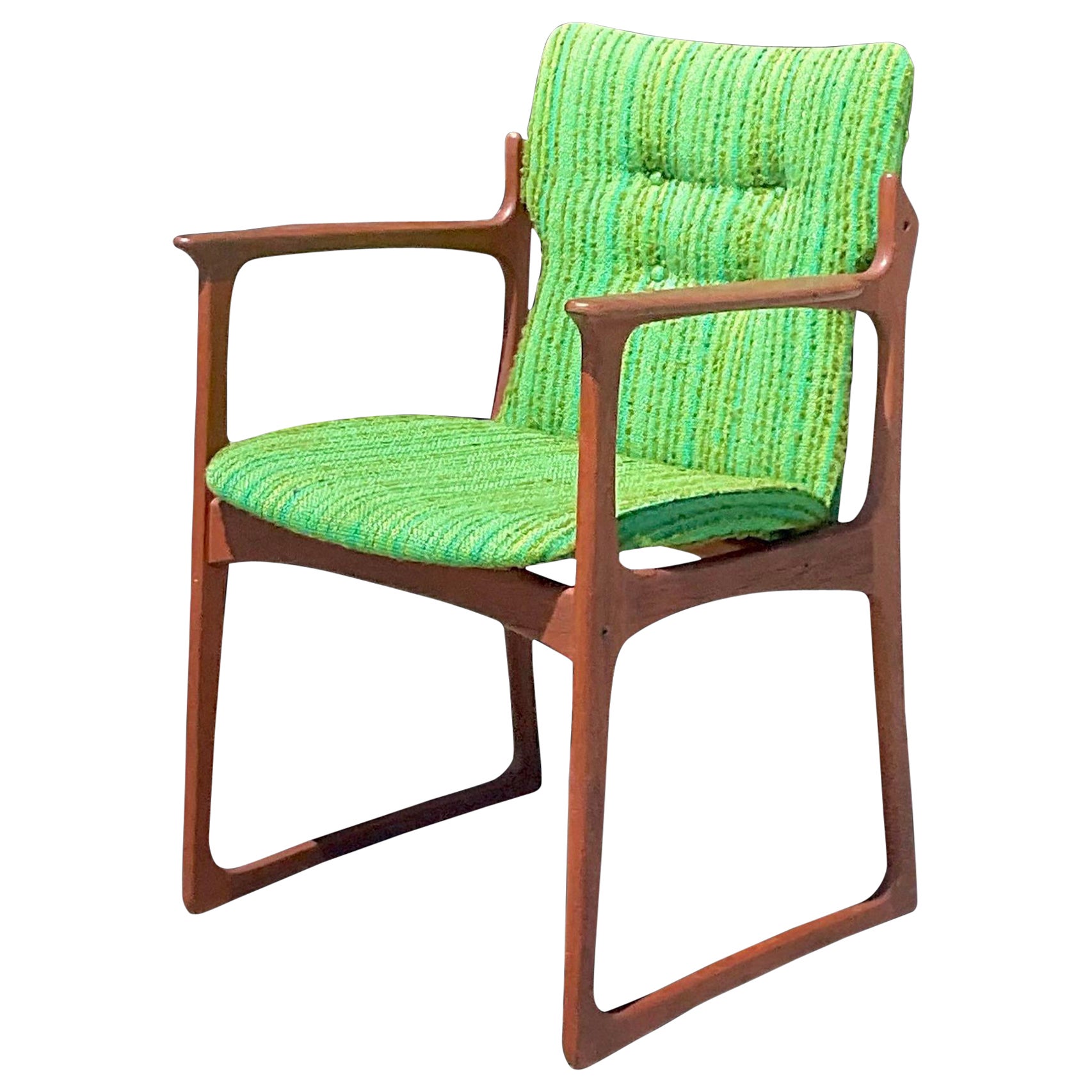 Vintage Mid-Century Modern Danish Vamdrup Stolefabrik Teak Arm Chair For Sale