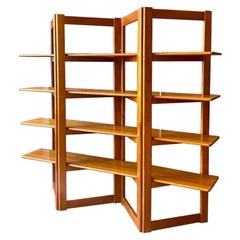 Vintage Teak Folding Bookcase Display Shelf