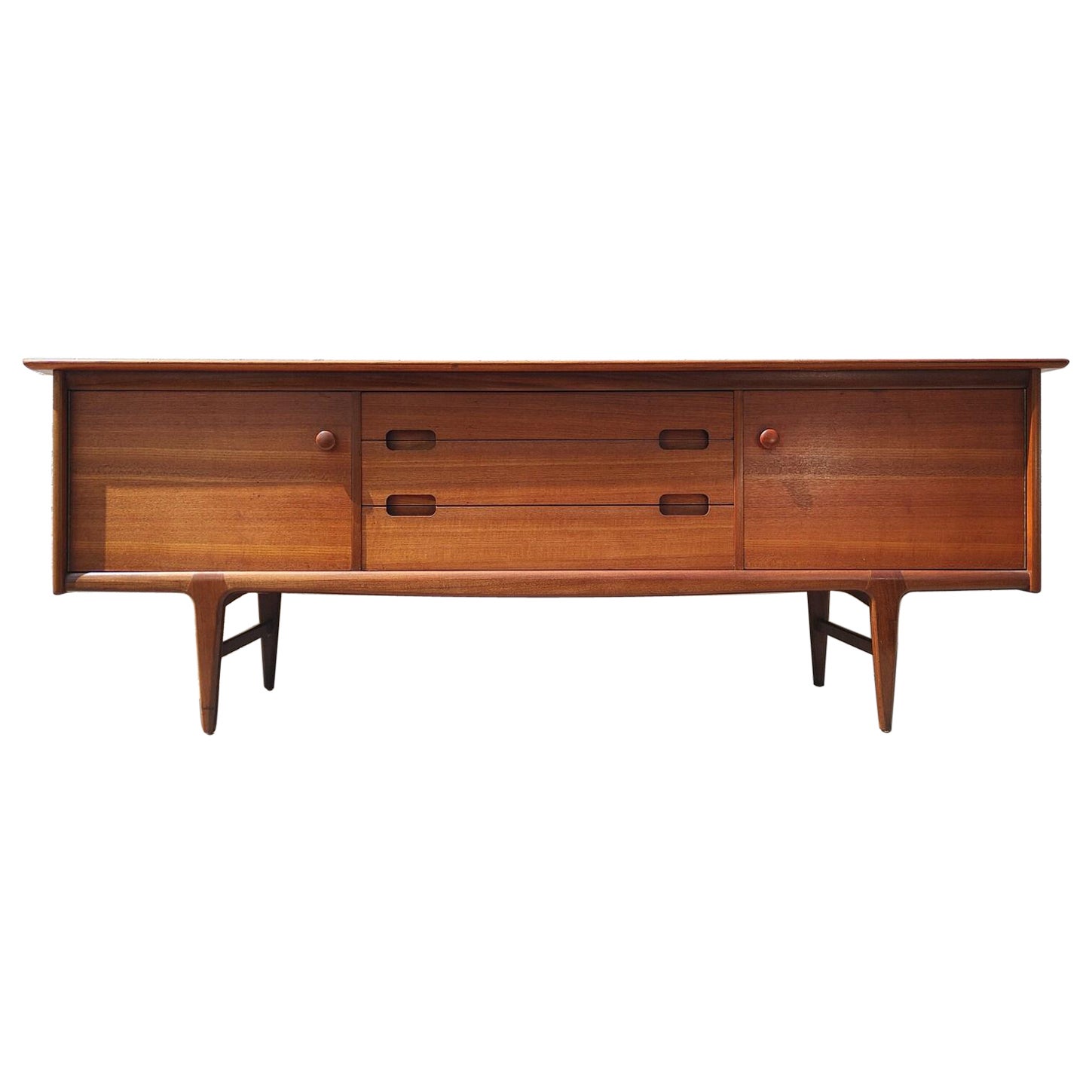 Mid Century English Modern Teak Sideboard by Younger For Sale