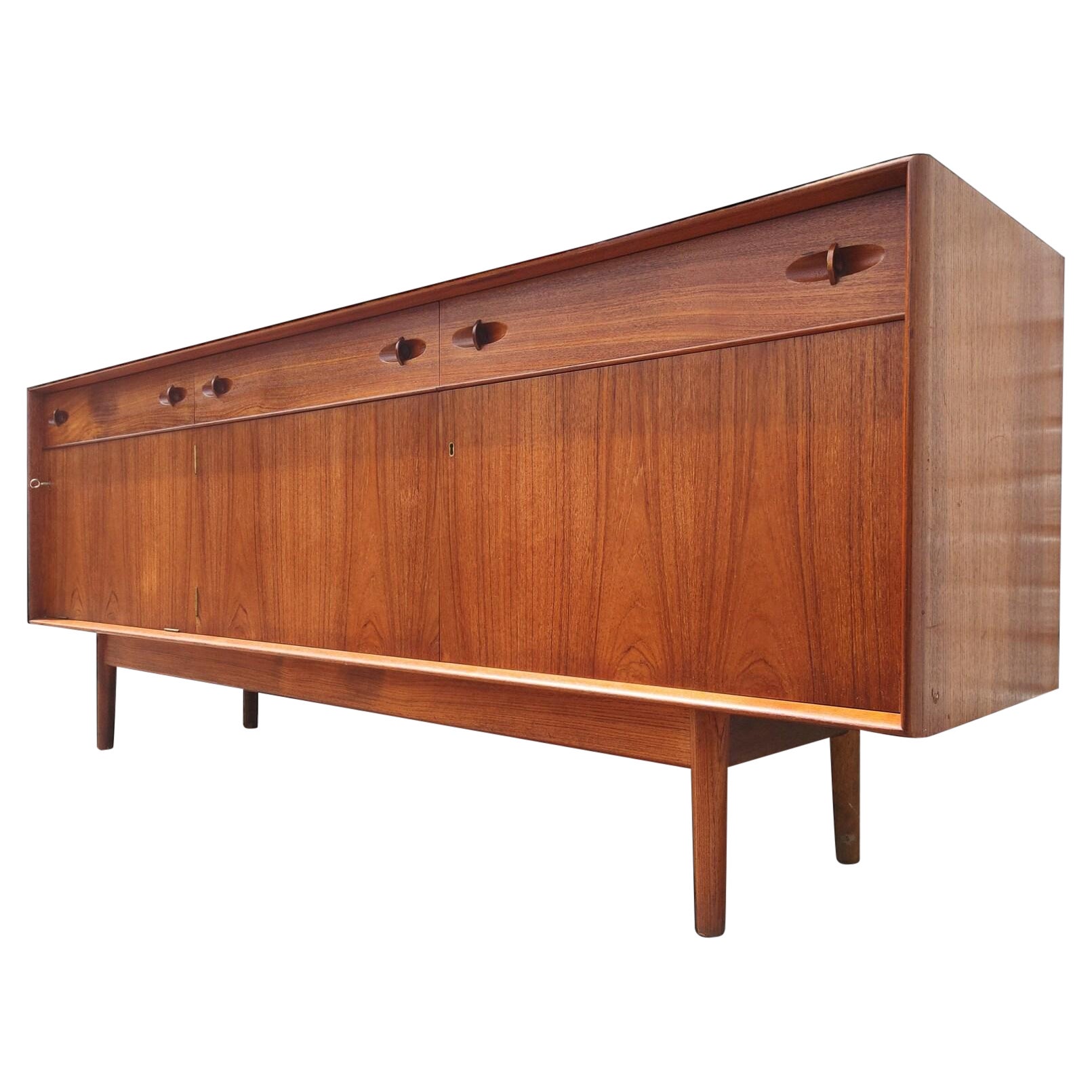 Mid Century Modern English Modern Teak Sideboard For Sale