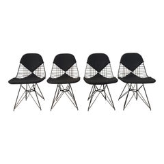 Set of 4 Mid Century Modern Herman Miller Eiffel Wire Chairs