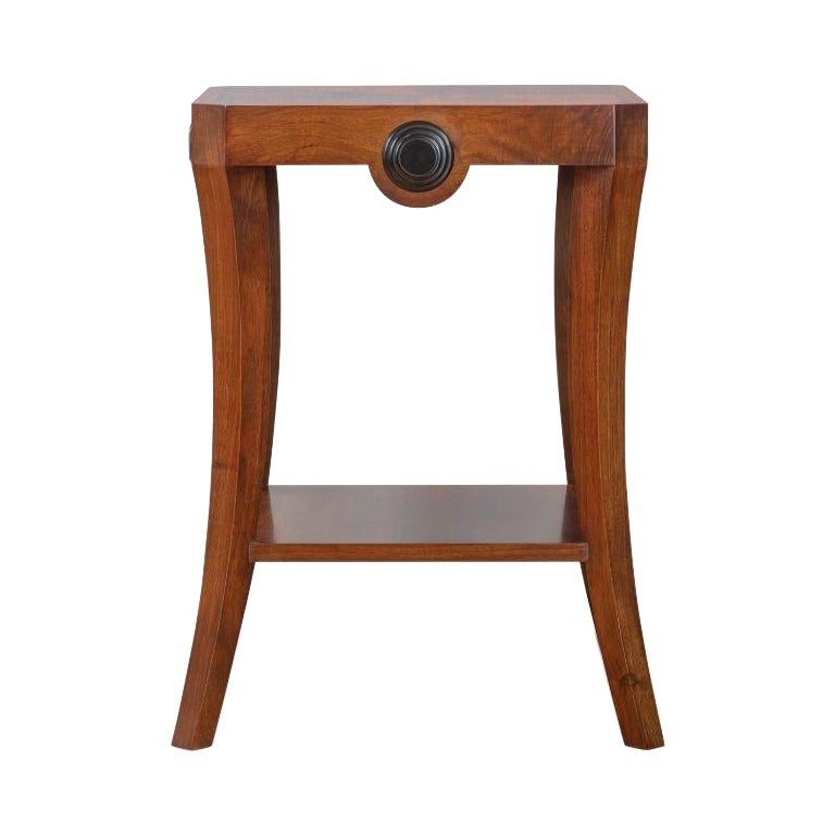 Art Deco style side table in solid walnut, by Beaumont & Fletcher 