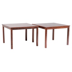 A Pair of 1960/70s Mid Century Modern Danish Rosewood Square Coffee Tables