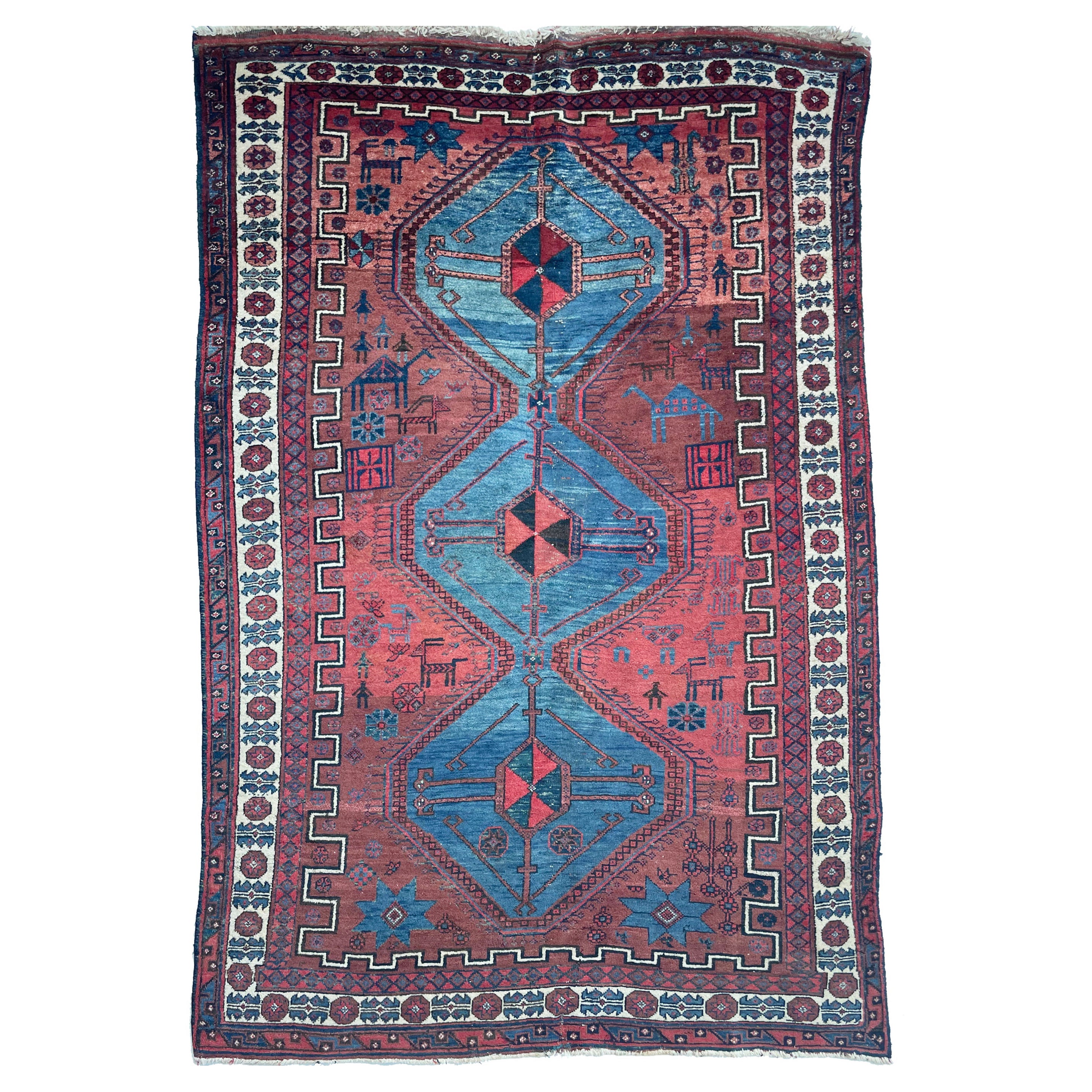 Einhorn Vintage Shiraz Teppich, circa 1950er Jahre im Angebot