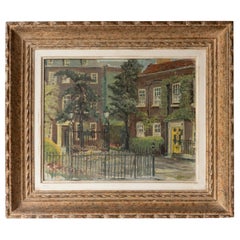 London Street Landscape, Original Vintage Oil Painting By Sydney Joseph Iredale