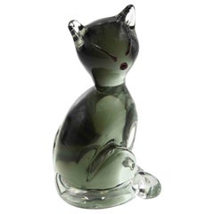 Retro Murano Glass Cat by  Carlo Moretti, Italy, 1980s