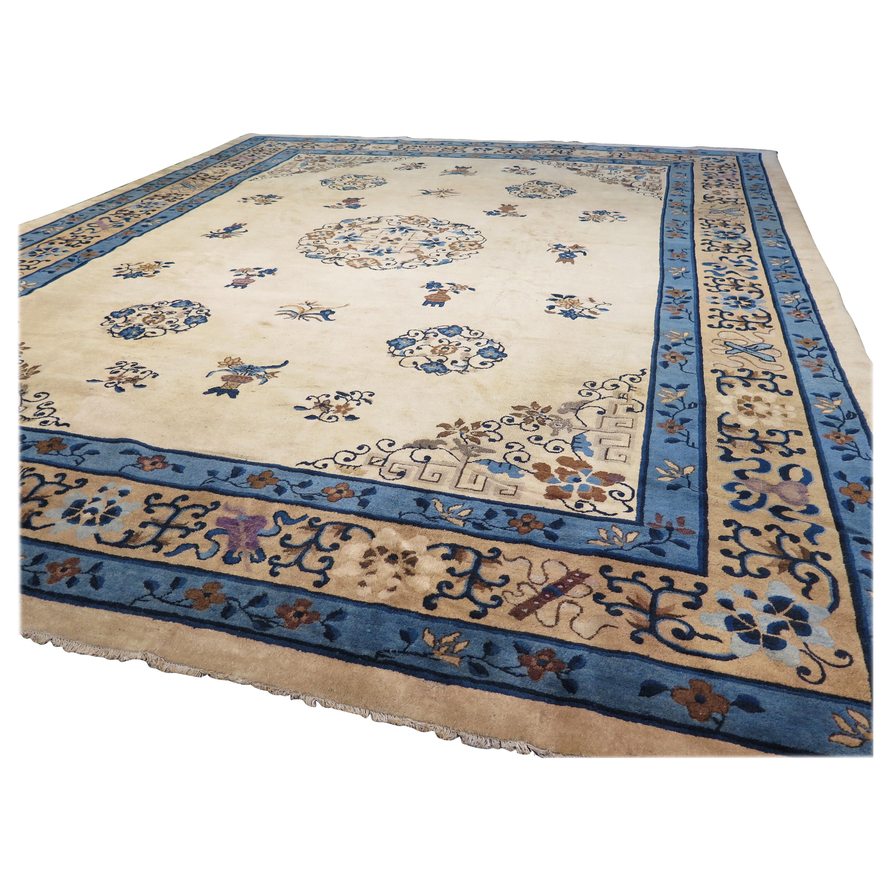 Elegant Antique Peking Carpet, c. 1900 For Sale