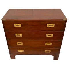 A Campaign Style Chest of Drawers