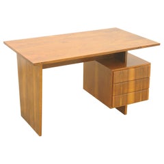 Walnut writing desk by Bohumil Landsman, 1970´s