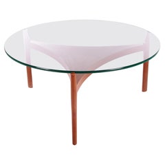 Table basse danoise en teck de Sven Ellekaer pour Christiaan Linneberg, années 1960