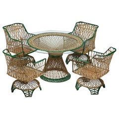 Seltenes italienisches Terrassen-Esszimmer-Set für Bonacina, Italien, 1970er Jahre