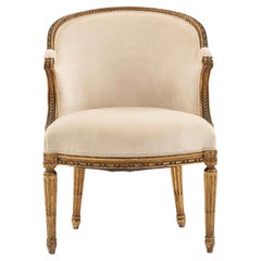 18th Century Louis XVI Giltwood Bergere