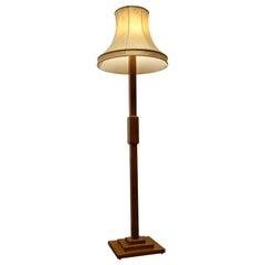 Art Deco Odeon Style Golden Oak Standard or Floor Lamp    