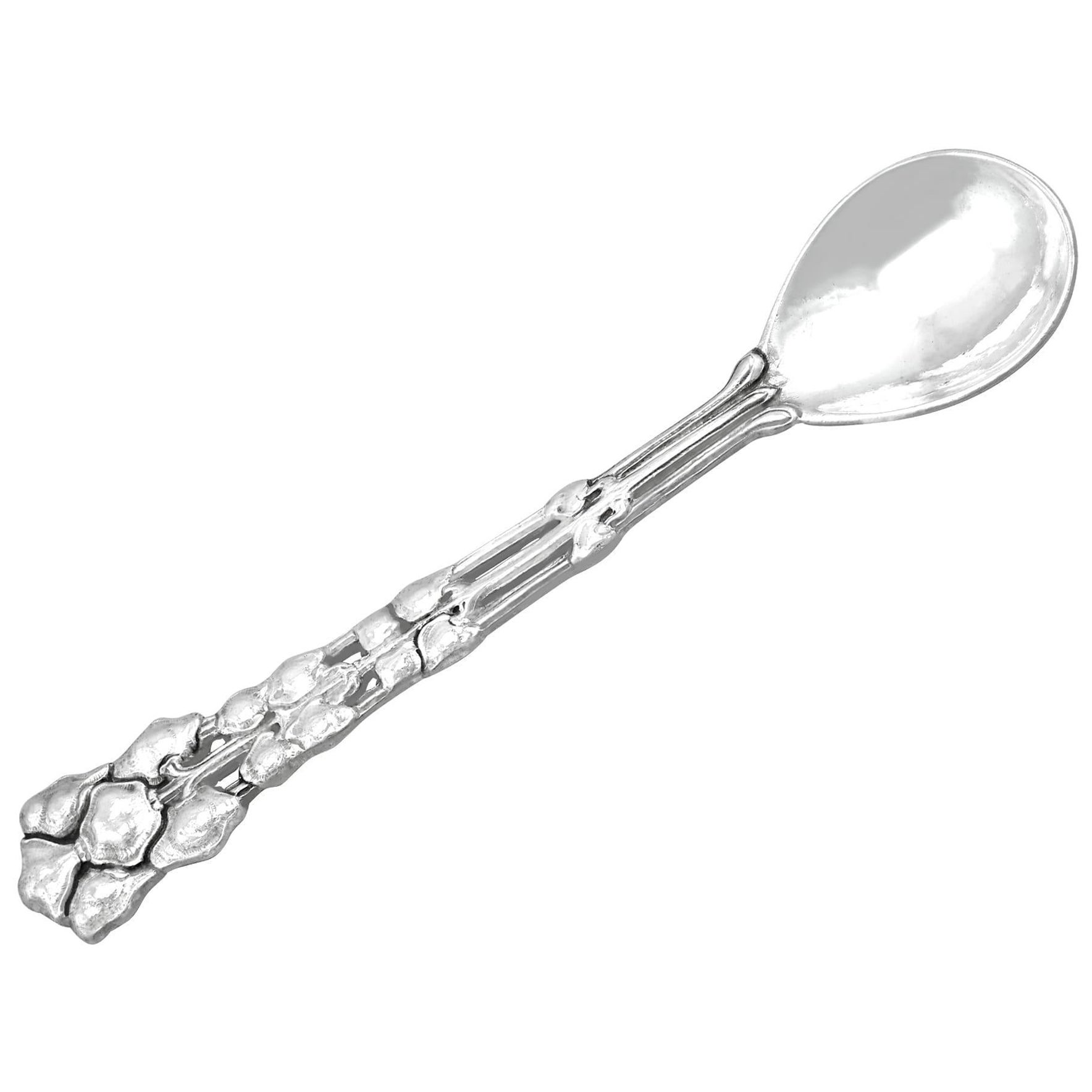Cuchara de presentación antigua de plata de ley de los años 20