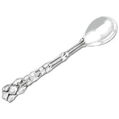 Antico cucchiaio di presentazione in argento sterling del 1920
