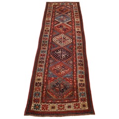 Caucasian Antique runner - 3'4" x 10'3"