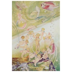 Original Vintage Print From Charles Kingsley's " Water Babies ". C.1920