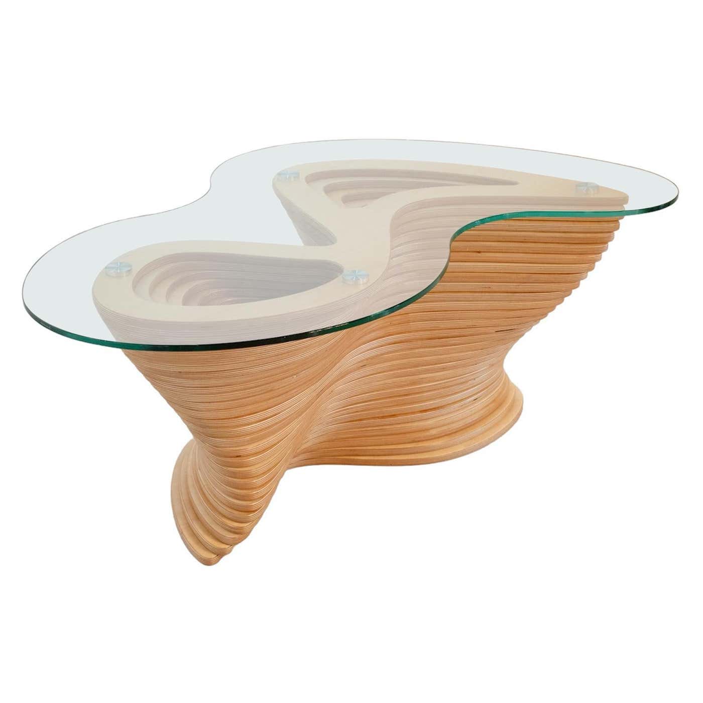 Organic Design coffee table, handmade in the U.K by Antique Modern Mix ...