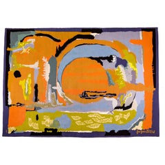Mid-Century 'Soleil Flamboyant" Tapestry by Jacques Potin, circa 1970, France
