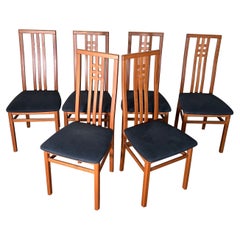 Modern 20th Century IMS SRL Italian High  Back Dining Chairs