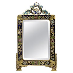 Antique French Cloissone Espejo circa 1890