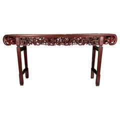 Asian Carved Console Altar Table