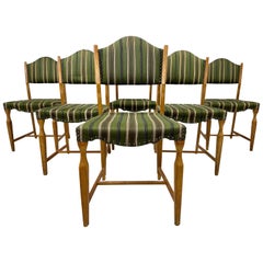 Retro 1960s Set of Six Dining Chairs by Henning Kjaernulf
