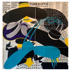 Cartel Vintage Original Croata, BORIS BUCAN, 'TIJARDOVIC', Circa 1980