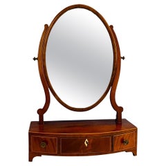 18th C Georgian Mahogany Tilting Dressing Mirror