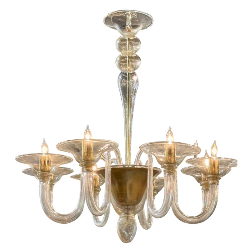 Custom Murano Glass Chandelier For Sale