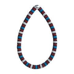 Collier Vintage Zulu en perles, Afrique du Sud, début du 20e siècle