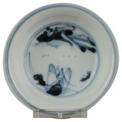 Antique Chinese Kosometsuke Porcelain Miniature Bowl Landscape, 17th Century