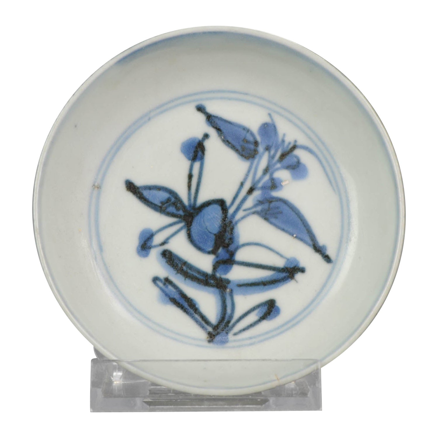 Antiker chinesischer Porzellanteller Jiajing oder Wanli Kleiner Teller aus dem 16./17. Cen im Angebot