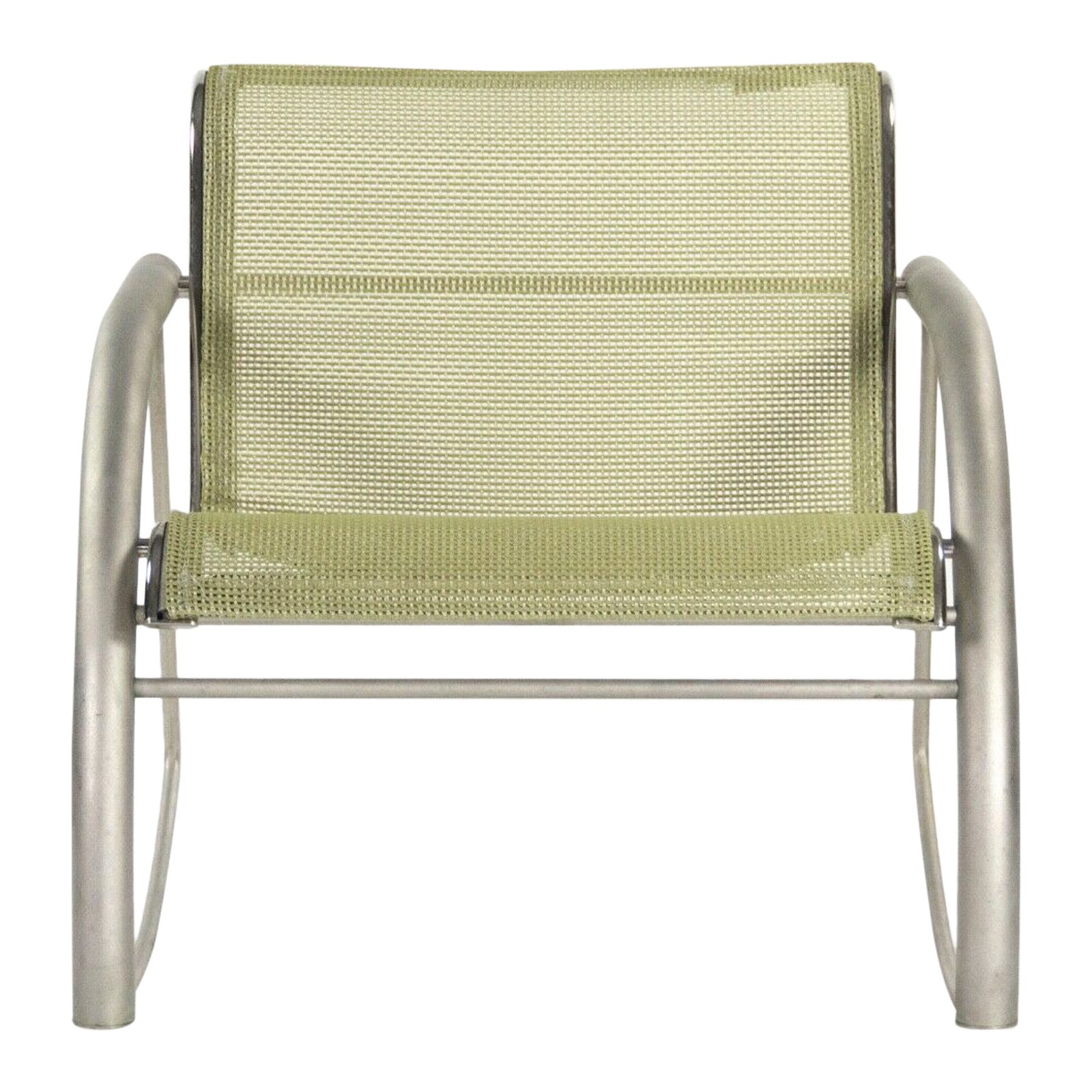 Prototype Richard Schultz 2002 Collection Stainless Steel & Mesh Rocking Chair For Sale